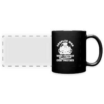 Smoothie Pair - Full Colour Panoramic Mug - black - Front