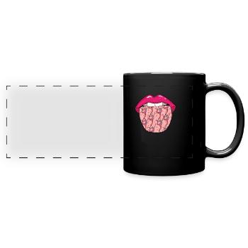 Dancing Dancers Lips - Full Colour Panoramic Mug - black - Front