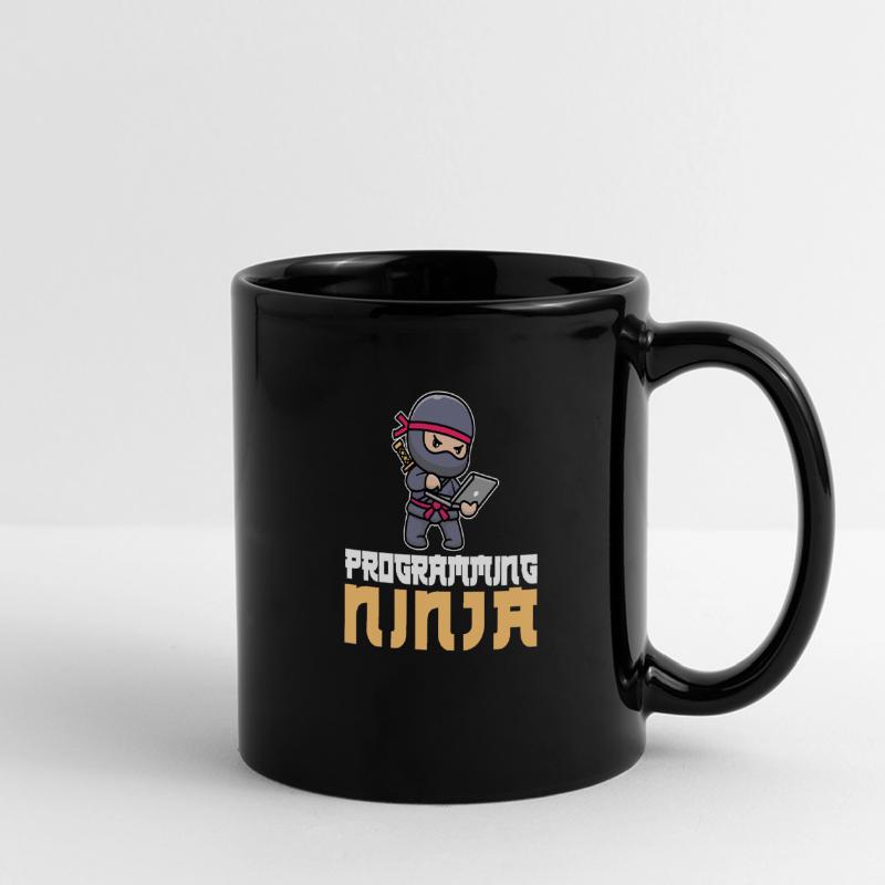 Entwickler Coder Programmierer Ninja Panorama-Tasse farbig