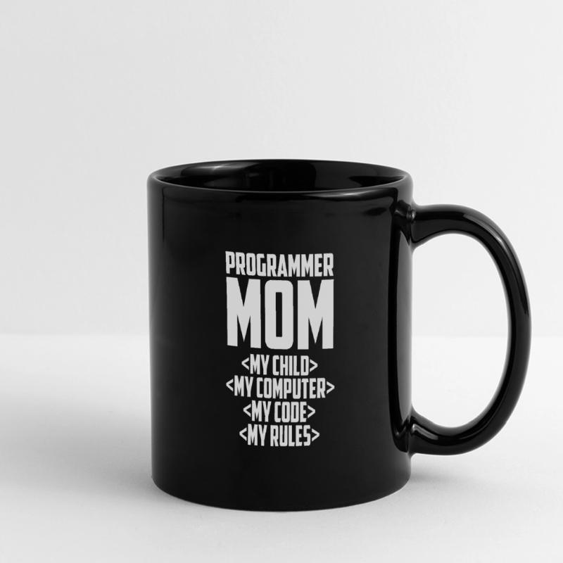 Entwickler Coder Programmierer Mama Panorama-Tasse farbig