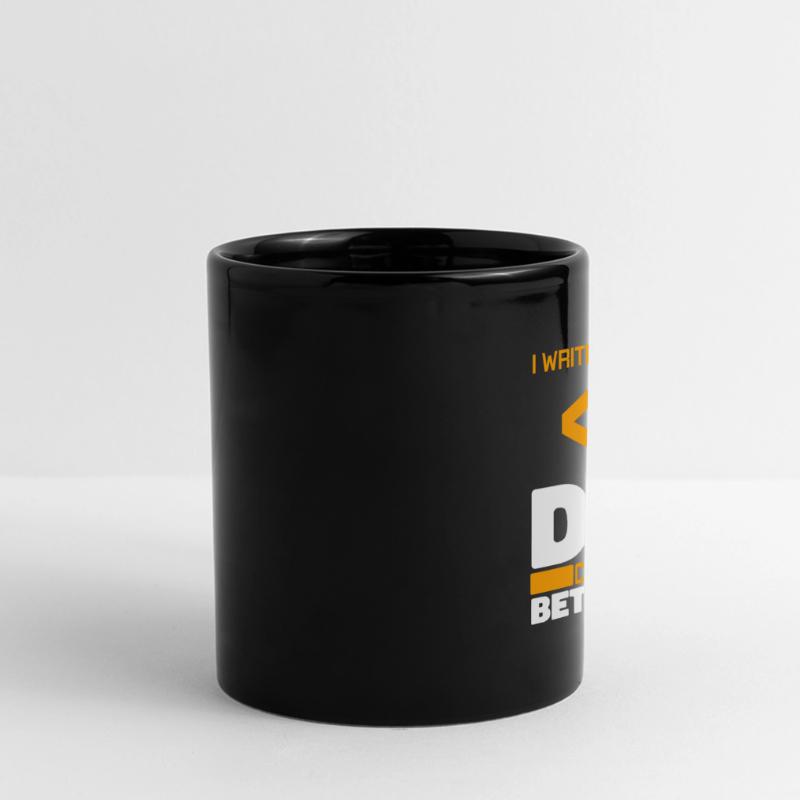 Entwickler Coder Programmierer Hund Panorama-Tasse farbig