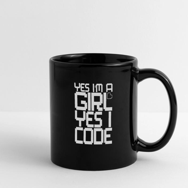 Developer Coder Programmer Girl Full Colour Panoramic Mug