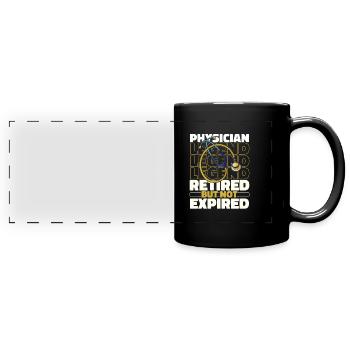 Médecin généraliste Médecin à la retraite - Mug panoramique uni - noir - Devant