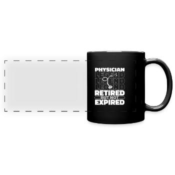 Médecin généraliste Médecin à la retraite - Mug panoramique uni - noir - Devant