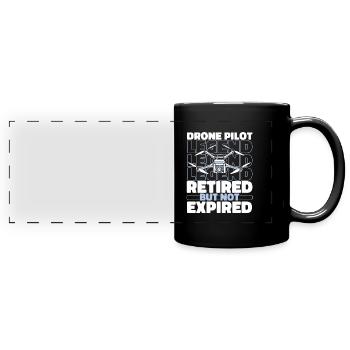 Drone Quadcopter Retired - Full Colour Panoramic Mug - black - Front