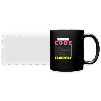 Développeur Coder Programmeur Sarcasme - Mug panoramique uni - noir - Devant