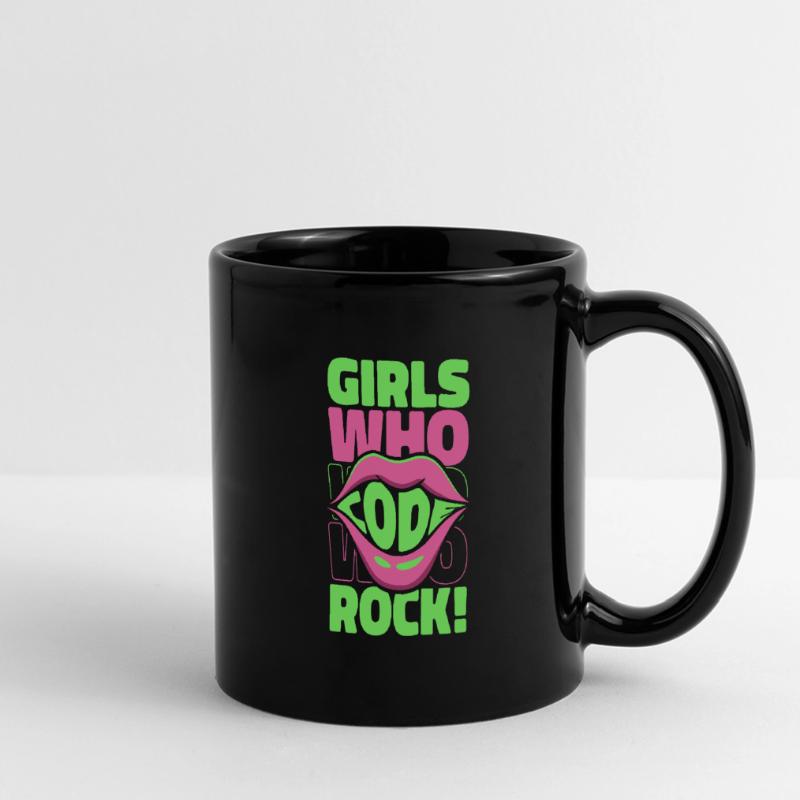 Developer Coder Programmer Girl Full Colour Panoramic Mug