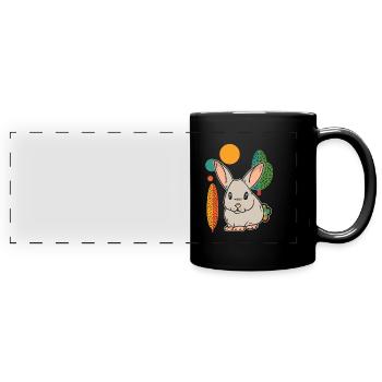 Lapin Lapin Mignon - Mug panoramique uni - noir - Devant
