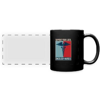 Soutien infirmier - Mug panoramique uni - noir - Devant
