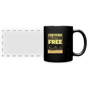 Gluten-free - Full Colour Panoramic Mug - black - Front