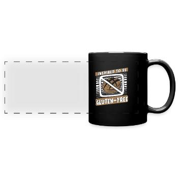 Gluten-free - Full Colour Panoramic Mug - black - Front