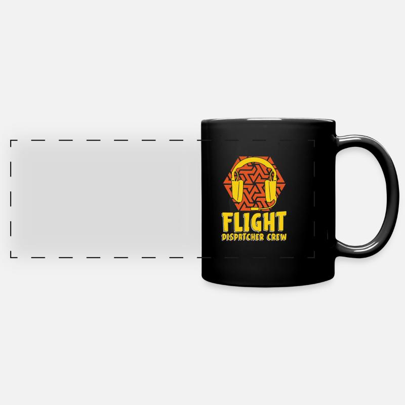 Emergency call control center operations center flight - Full Colour Panoramic Mug - black