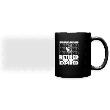 Wakeboard Wakeboarder Im Ruhestand - Panorama-Tasse farbig - Schwarz - Vorne