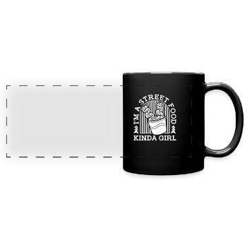 Street food - Full Colour Panoramic Mug - black - Front