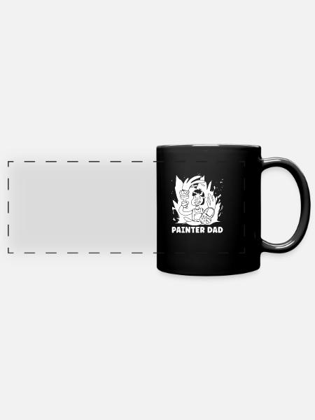 Maler Lackierer Vati - Panorama-Tasse farbig - Schwarz