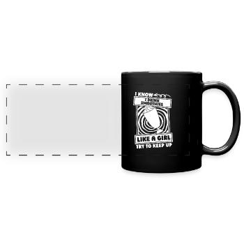 Smoothie Mädchen - Panorama-Tasse farbig - Schwarz - Vorne