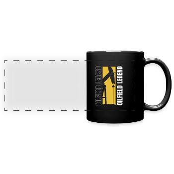 Oilfield oil rig legend - Full Colour Panoramic Mug - black - Front