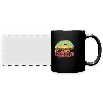 Christ Christentum - Panorama-Tasse farbig - Schwarz - Vorne