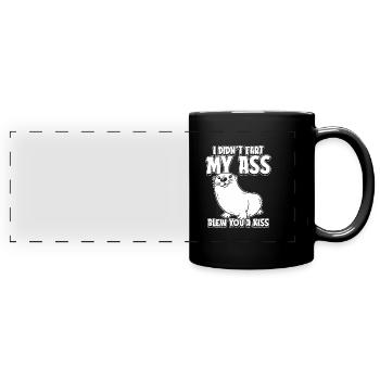 Loutre Witzig - Mug panoramique uni - noir - Devant