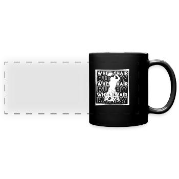 Rugby Rollstuhl - Panorama-Tasse farbig - Schwarz - Vorne