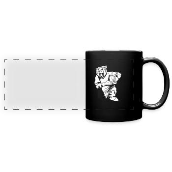 Rugby Tiger - Panorama-Tasse farbig - Schwarz - Vorne