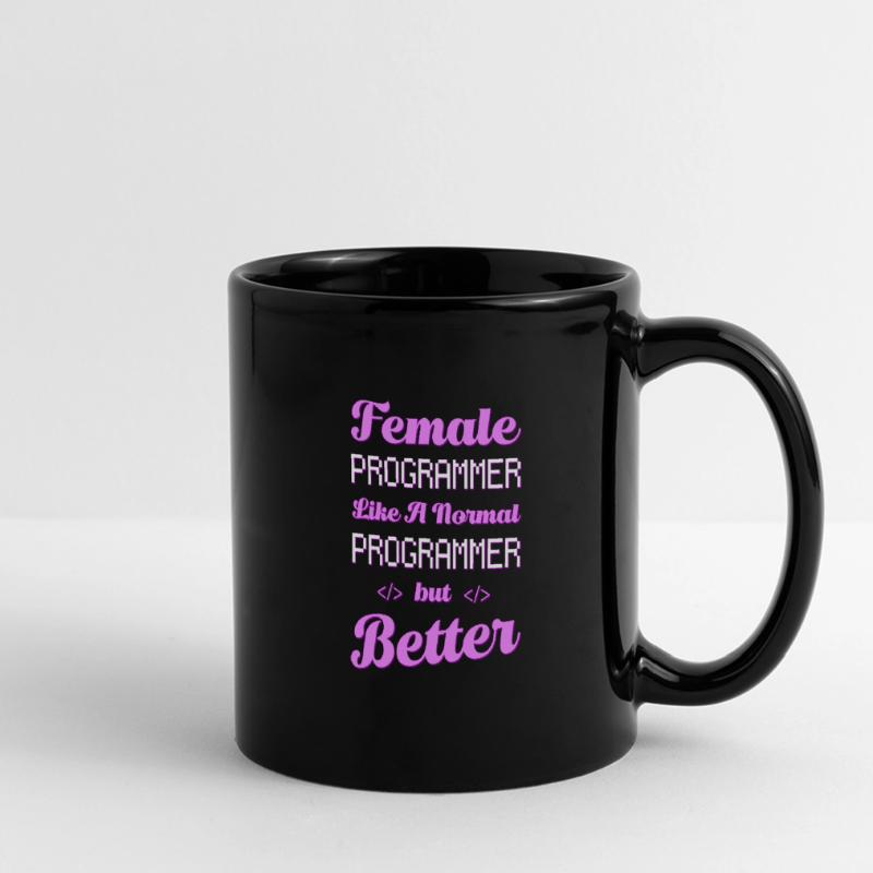 Developer Coder Programmer Female Full Colour Panoramic Mug