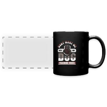 Dresseur de chiens drôle - Mug panoramique uni - noir - Devant