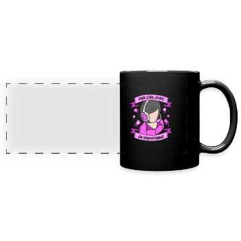 Notruf Leitstelle Einsatzzentrale Headset - Panorama-Tasse farbig - Schwarz - Vorne