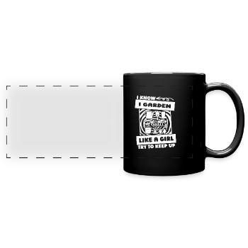 Hobby gardener garden - Full Colour Panoramic Mug - black - Front