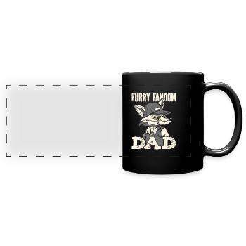 Furry Fandom Fursuits Papa - Mug panoramique uni - noir - Devant