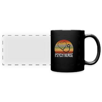 Psychologie Psychologe - Panorama-Tasse farbig - Schwarz - Vorne