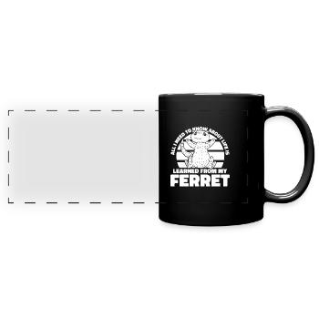 Frettchen Iltis - Panorama-Tasse farbig - Schwarz - Vorne