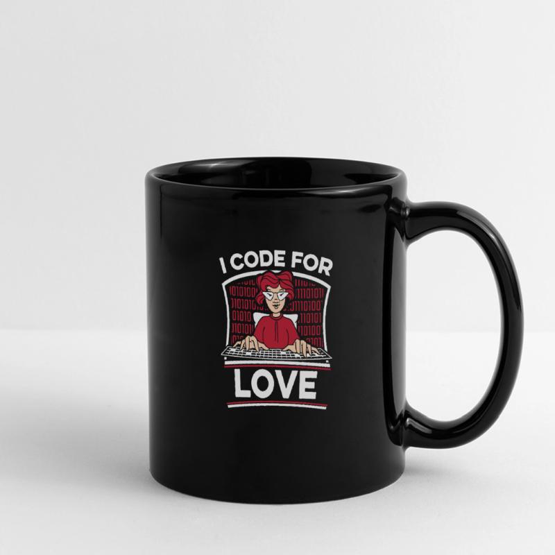 Développeur Coder Programmeur Love Mug panoramique uni