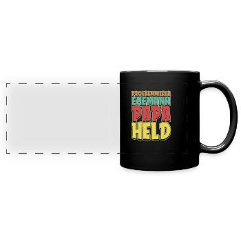 Entwickler Coder Programmierer - Panorama-Tasse farbig - Schwarz - Vorne