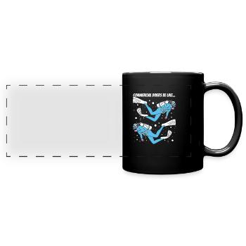 Diving Diver Commercial Diving - Full Colour Panoramic Mug - black - Front