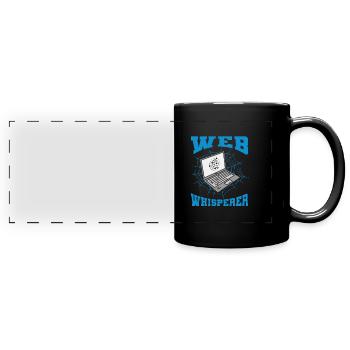 Web Entwickler Webdeveloper Lustig - Panorama-Tasse farbig - Schwarz - Vorne