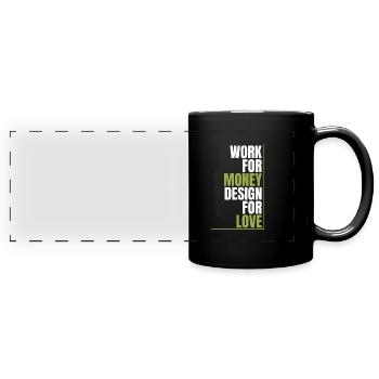 Web Entwickler Webdeveloper Liebe - Panorama-Tasse farbig - Schwarz - Vorne