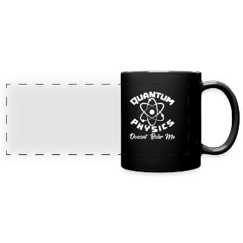 Physics Phyker Lustig Quantum Physics - Full Colour Panoramic Mug - black - Front