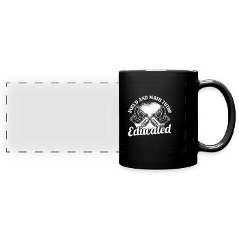 Mathelehrer Mathe Lehrer Tätowierung - Panorama-Tasse farbig - Schwarz - Vorne