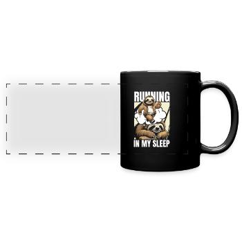 Paresseux drôle de paresseux - Mug panoramique uni - noir - Devant