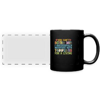 Erzieherin Kindergärtnerin Tagesmutter Lustig - Panorama-Tasse farbig - Schwarz - Vorne