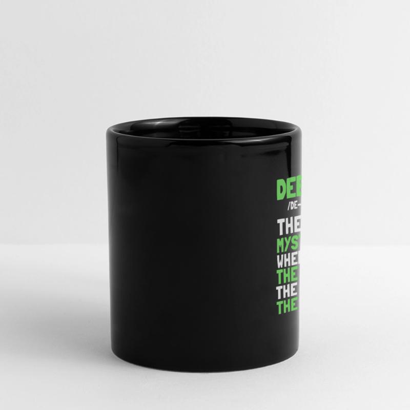 Entwickler Coder Programmierer Witzig Debugging Panorama-Tasse farbig