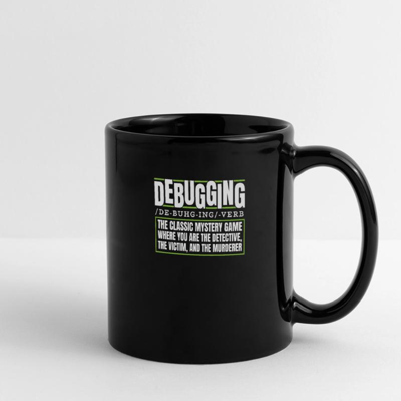 Entwickler Coder Programmierer Debugging Panorama-Tasse farbig