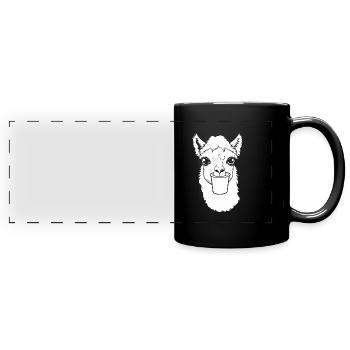 Alpaca Coffee - Full Colour Panoramic Mug - black - Front