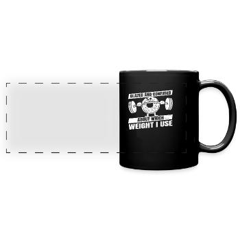 Donut Fitness Funny Donut Gym - Full Colour Panoramic Mug - black - Front