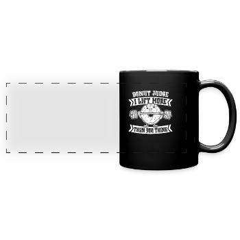 Donut Fitness Lustig Donut Gym - Panorama-Tasse farbig - Schwarz - Vorne