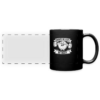Donut Fitness Funny Donut Gym - Full Colour Panoramic Mug - black - Front