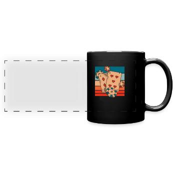Poker - Panorama-Tasse farbig - Schwarz - Vorne