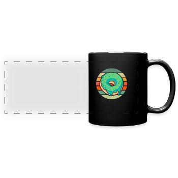 Donut - Panorama-Tasse farbig - Schwarz - Vorne