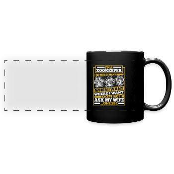 Gardien de zoo Gardien de zoo - Mug panoramique uni - noir - Devant